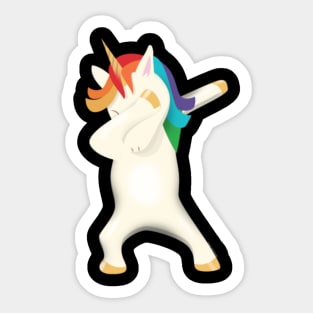 Dabbing Shirt Funny Dabbing Unicorn Cute T Shirt Sticker